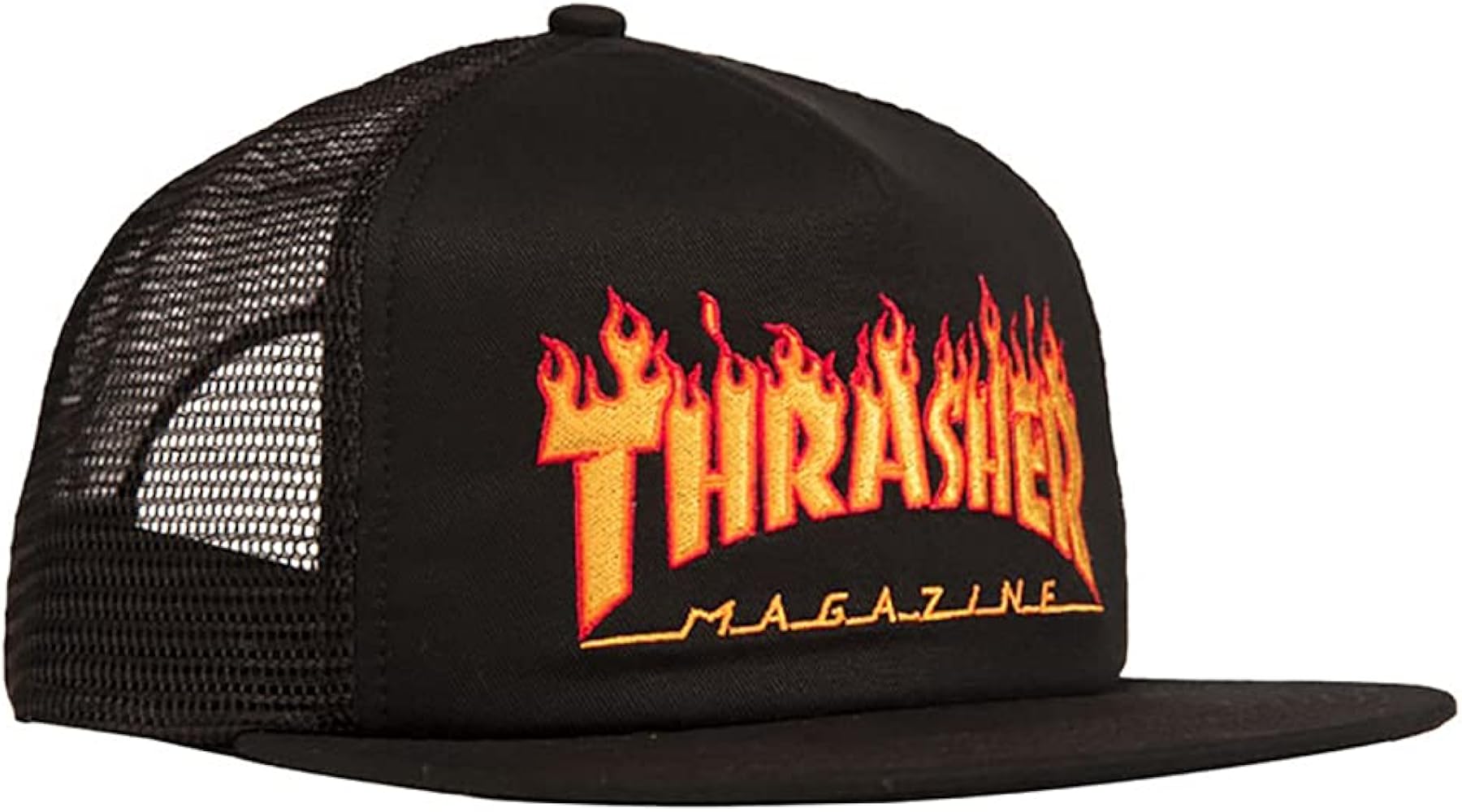 Thrasher Embroidered Flame Logo Hat - Black at Amazon Men's